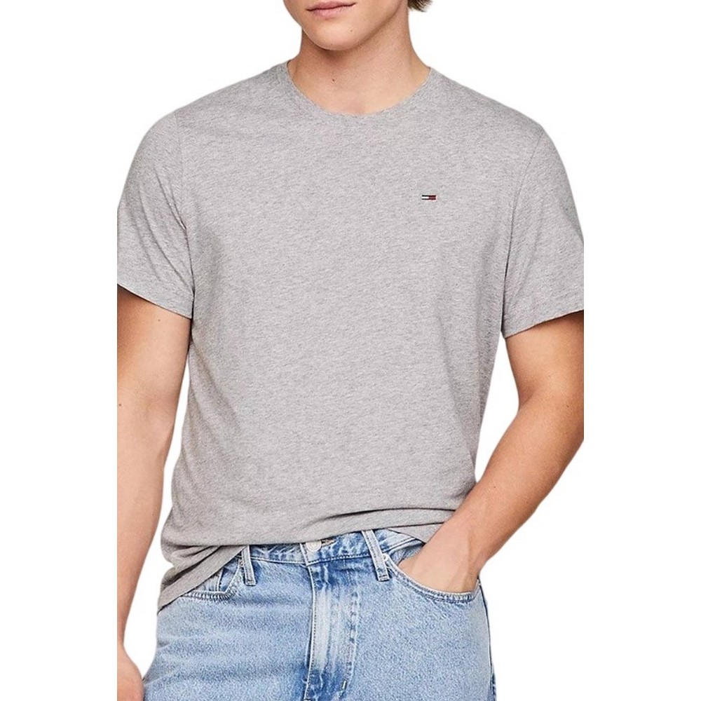 TOMMY JEANS REG SFLAG T-SHIRT ΜΠΛΟΥΖΑ ΑΝΔΡΙΚΗ GREY
