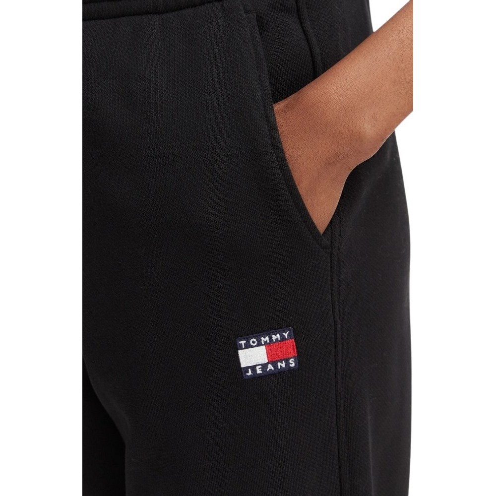 TOMMY JEANS BADGE SWEATPANT ΠΑΝΤΕΛΟΝΙ ΦΟΡΜΑ ΓΥΝΑΙΚΕΙΟ BLACK