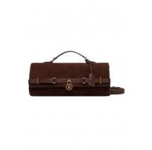 TOMMY HILFIGER AMERICAN ICON CLUTCH SUEDE ΤΣΑΝΤΑ ΓΥΝΑΙΚΕΙΑ BROWN