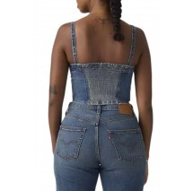 LEVIS® STRETCH DENIM TUBE WORN IN ΤΟΠ ΓΥΝΑΙΚΕΙΟ MED INDIGO