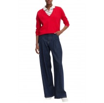 TOMMY JEANS ESSENTIAL VNECK SWEATER EXT ΠΛΕΚΤΗ ΜΠΛΟΥΖΑ ΓΥΝΑΙΚΕΙΑ RED