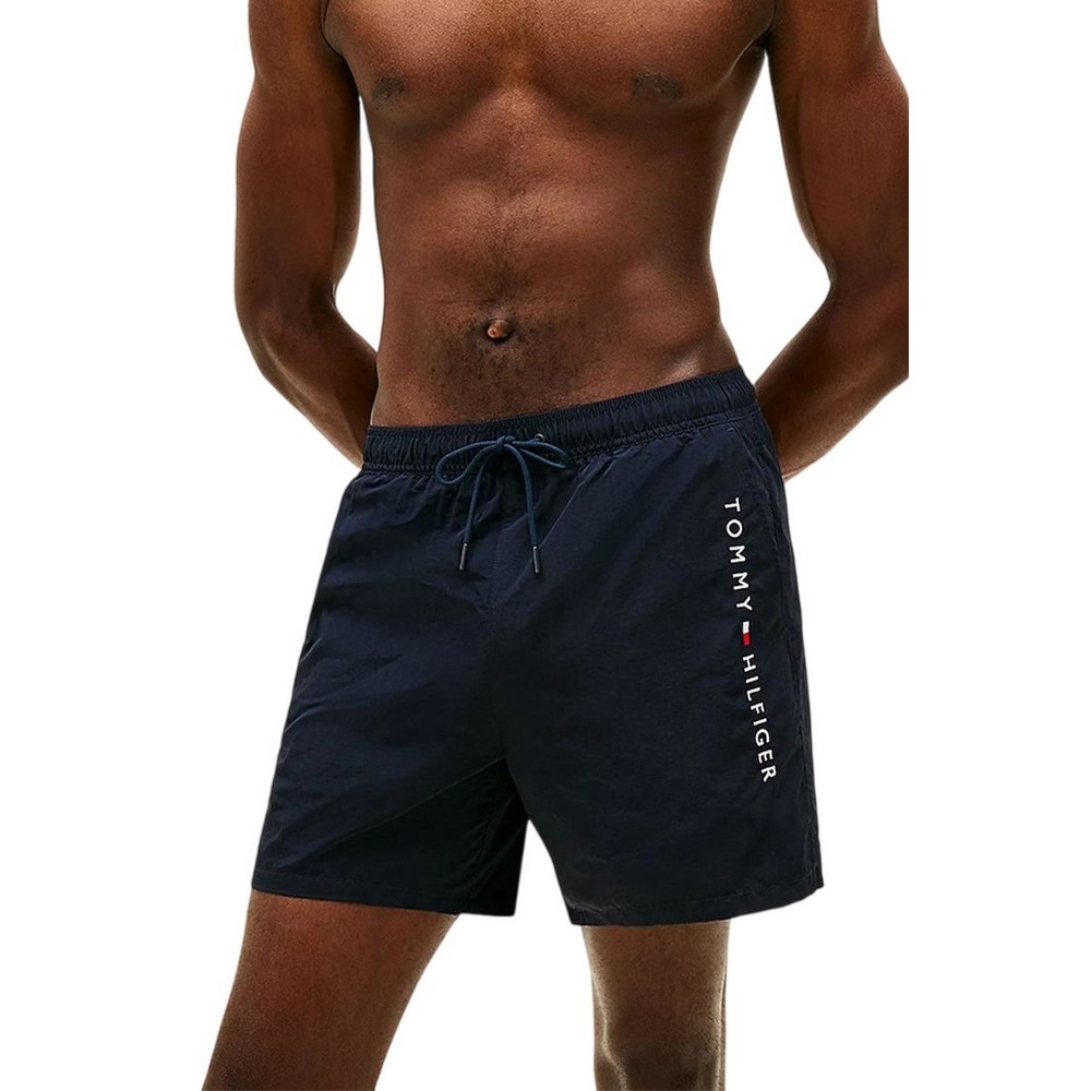 TOMMY HILFIGER MEDIUM DRAWSTRING ZIP POCKET ΜΑΓΙΟ ΑΝΔΡΙΚΟ BLUE