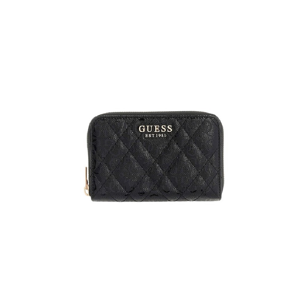 GUESS ISEMAY SLG MEDIUM ZIP AROUND ΠΟΡΤΟΦΟΛΙ ΓΥΝΑΙΚΕΙΟ BLACK