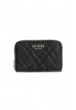 GUESS ISEMAY SLG MEDIUM ZIP AROUND ΠΟΡΤΟΦΟΛΙ ΓΥΝΑΙΚΕΙΟ BLACK