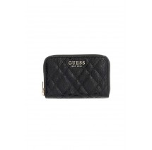 GUESS ISEMAY SLG MEDIUM ZIP AROUND ΠΟΡΤΟΦΟΛΙ ΓΥΝΑΙΚΕΙΟ BLACK