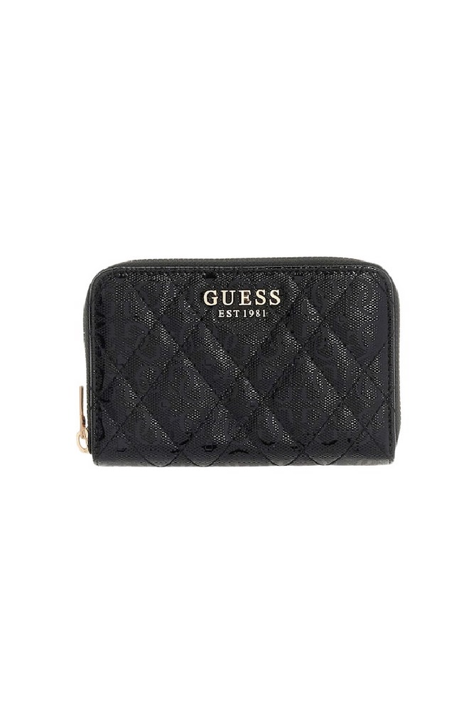 GUESS ISEMAY SLG MEDIUM ZIP AROUND ΠΟΡΤΟΦΟΛΙ ΓΥΝΑΙΚΕΙΟ BLACK