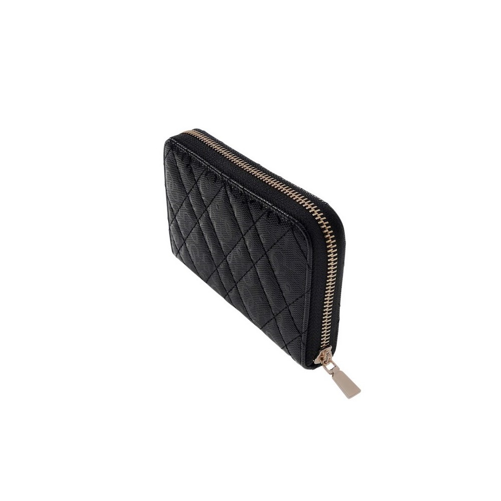 GUESS ISEMAY SLG MEDIUM ZIP AROUND ΠΟΡΤΟΦΟΛΙ ΓΥΝΑΙΚΕΙΟ BLACK