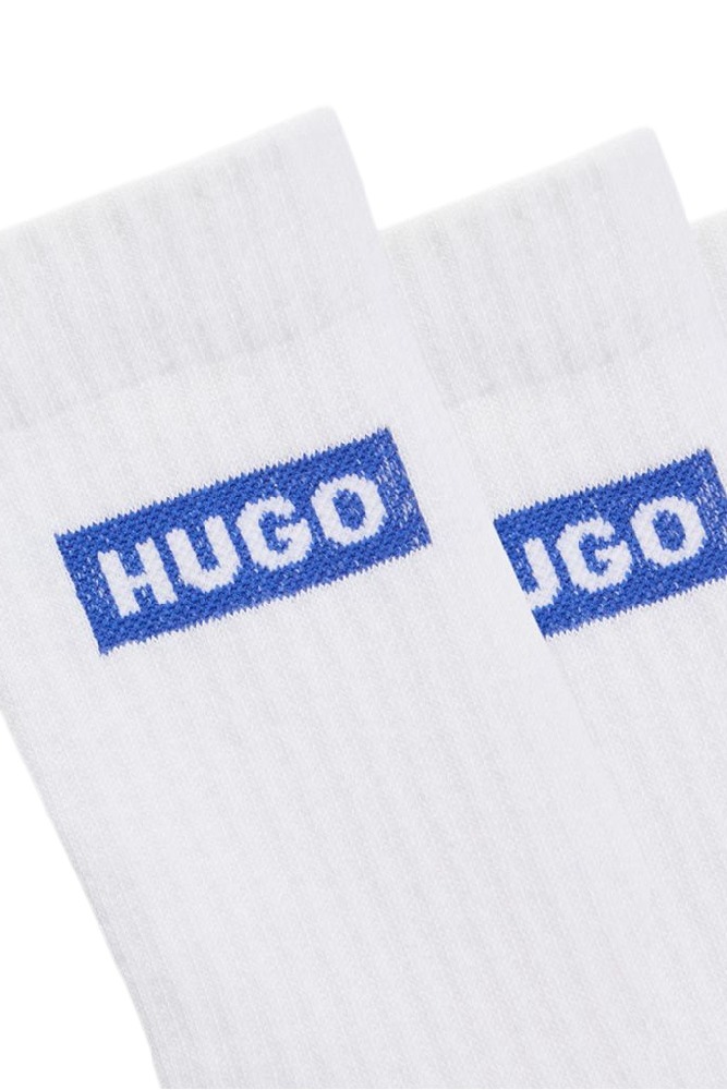 HUGO BOSS CASUAL SOCKS 3P QS BLUE LOGO CC ΚΑΛΤΣΕΣ ΑΝΔΡΙΚΕΣ WHITE