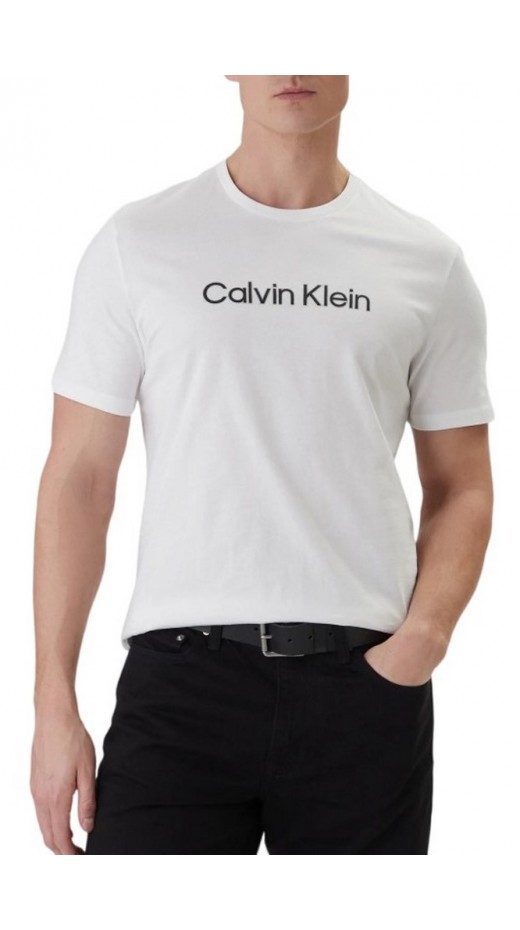 CALVIN KLEIN 30S EU WHOLESALE SPORTSWEAR GRAP T-SHIRT ΜΠΛΟΥΖΑ ΑΝΔΡΙΚΗ BRIGHT WHITE