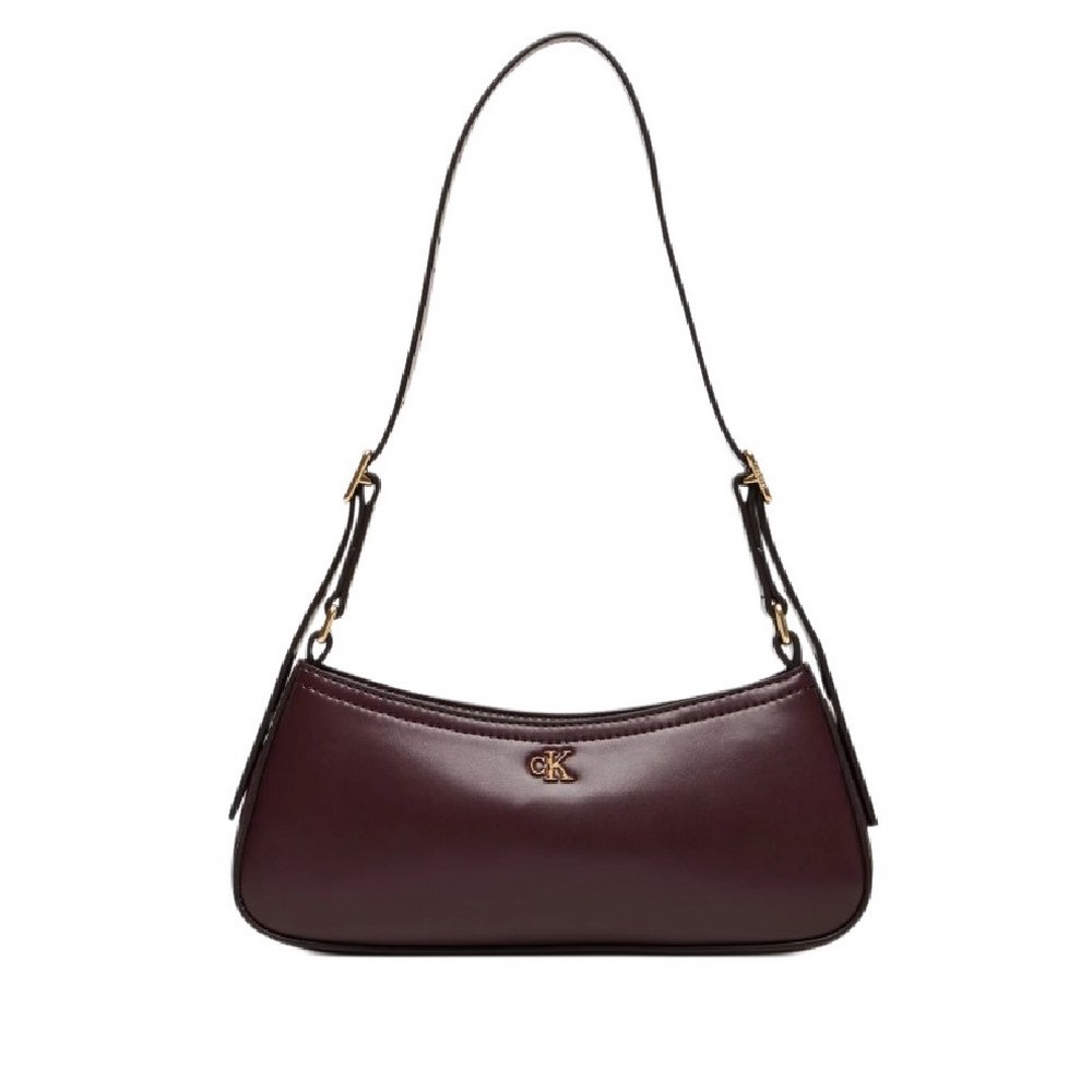 CALVIN KLEIN SMALL SHOULDER BAG ΤΣΑΝΤΑ ΓΥΝΑΙΚΕΙΑ BORDEAUX