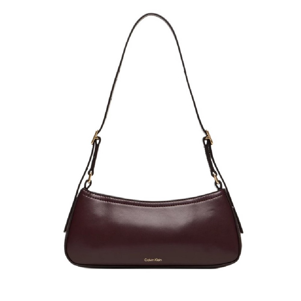 CALVIN KLEIN SMALL SHOULDER BAG ΤΣΑΝΤΑ ΓΥΝΑΙΚΕΙΑ BORDEAUX