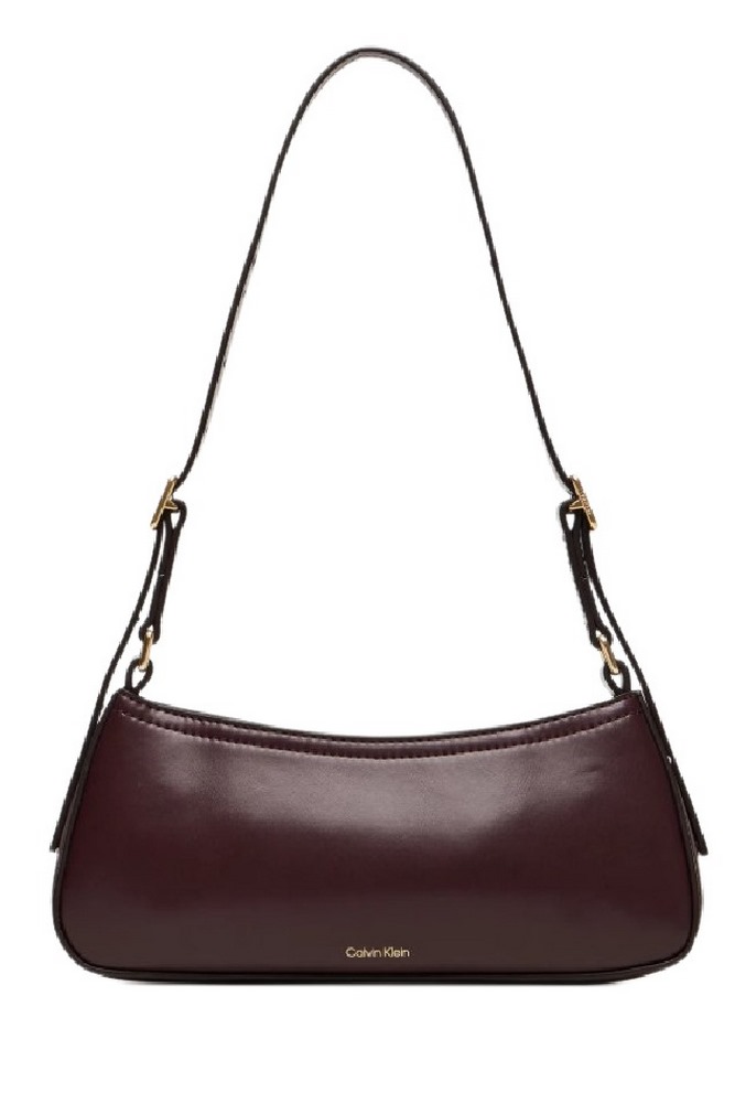 CALVIN KLEIN SMALL SHOULDER BAG ΤΣΑΝΤΑ ΓΥΝΑΙΚΕΙΑ BORDEAUX