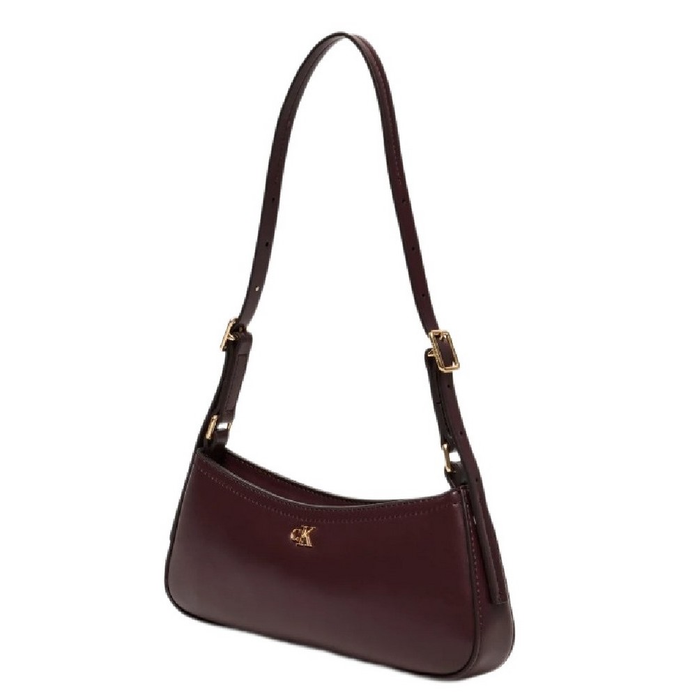 CALVIN KLEIN SMALL SHOULDER BAG ΤΣΑΝΤΑ ΓΥΝΑΙΚΕΙΑ BORDEAUX