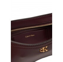 CALVIN KLEIN SMALL SHOULDER BAG ΤΣΑΝΤΑ ΓΥΝΑΙΚΕΙΑ BORDEAUX