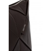 CALVIN KLEIN WOVEN SHOULDER BAG ΤΣΑΝΤΑ ΓΥΝΑΙΚΕΙΑ BROWN