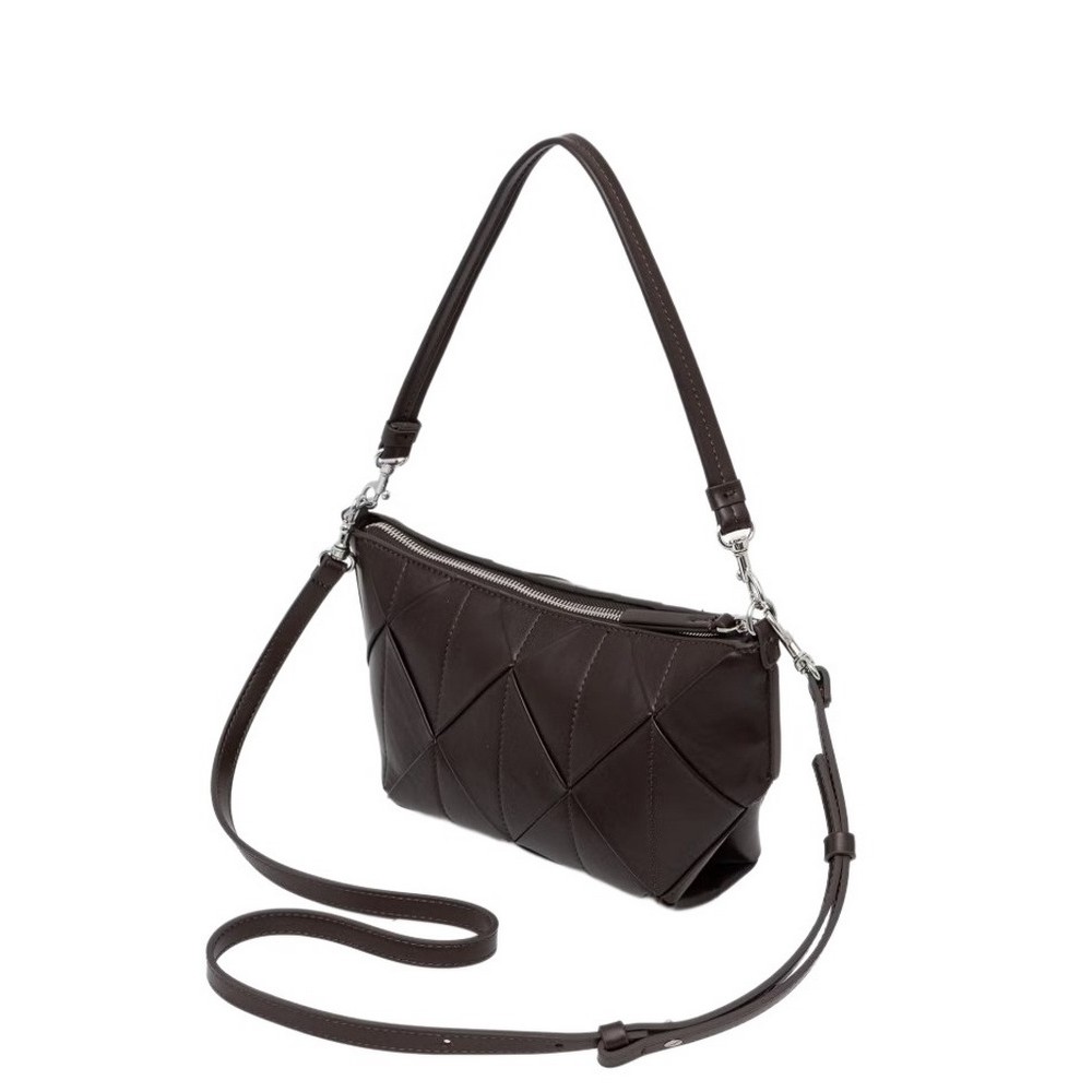 CALVIN KLEIN WOVEN SHOULDER BAG ΤΣΑΝΤΑ ΓΥΝΑΙΚΕΙΑ BROWN