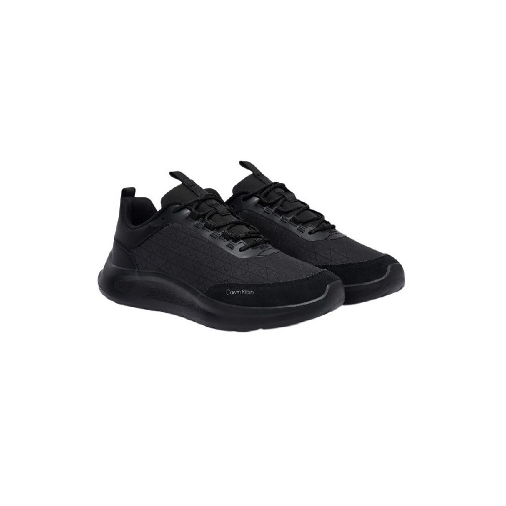 CALVIN KLEIN LIGHT EVA RUNN LACEUP AOP ΠΑΠΟΥΤΣΙ ΑΝΔΡΙΚΟ BLACK/BLACK