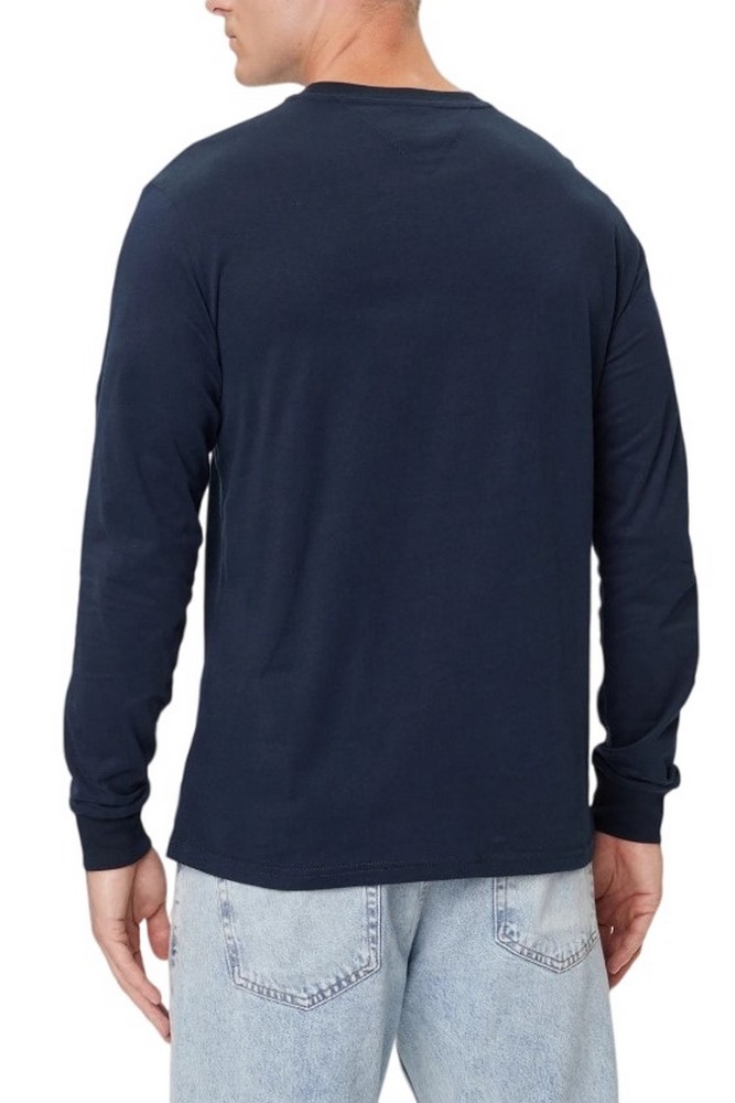 TOMMY JEANS SLIM CHEST LINEAR T-SHIRT ΜΠΛΟΥΖΑ ΜΑΚΡΥΜΑΝΙΚΗ ΑΝΔΡΙΚΗ NAVY