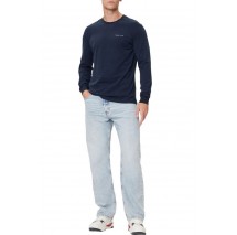 TOMMY JEANS SLIM CHEST LINEAR T-SHIRT ΜΠΛΟΥΖΑ ΜΑΚΡΥΜΑΝΙΚΗ ΑΝΔΡΙΚΗ NAVY