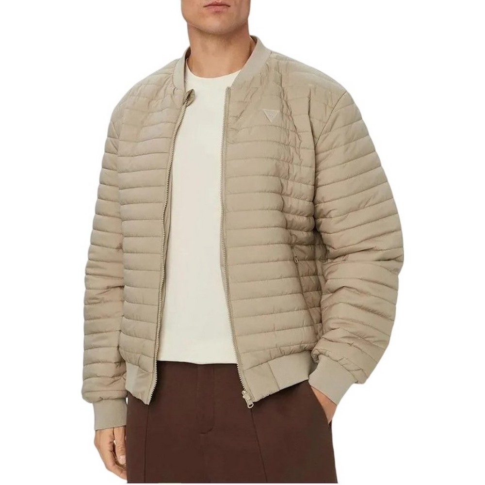 GUESS KLEDI REVERSIBLE PADDED JACKET ΜΠΟΥΦΑΝ ΑΝΔΡΙΚΟ BEIGE