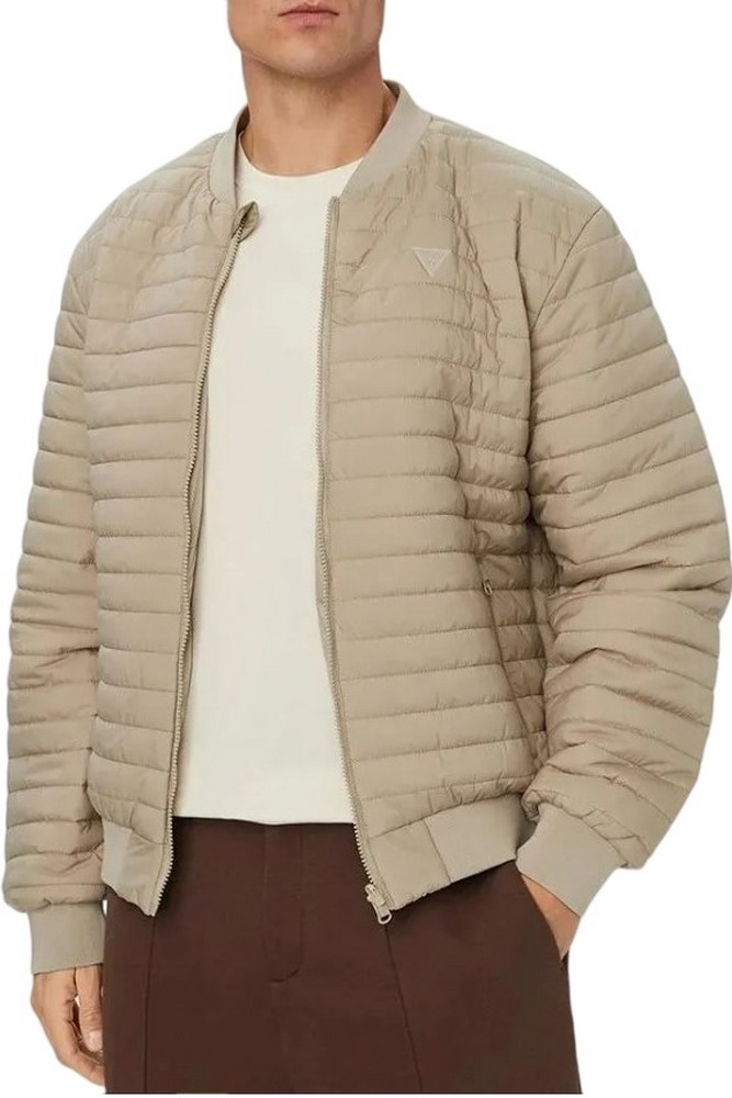 GUESS KLEDI REVERSIBLE PADDED JACKET ΜΠΟΥΦΑΝ ΑΝΔΡΙΚΟ BEIGE