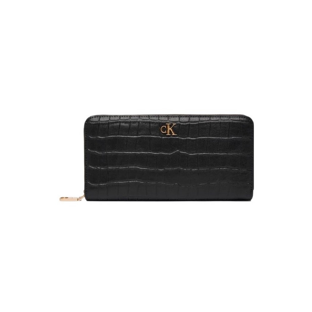 CALVIN KLEIN CROC LONG ZIP AROUND ΠΟΡΤΟΦΟΛΙ ΓΥΝΑΙΚΕΙΟ BLACK