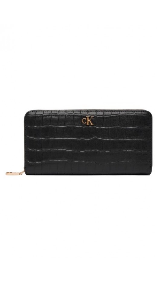 CALVIN KLEIN CROC LONG ZIP AROUND ΠΟΡΤΟΦΟΛΙ ΓΥΝΑΙΚΕΙΟ BLACK