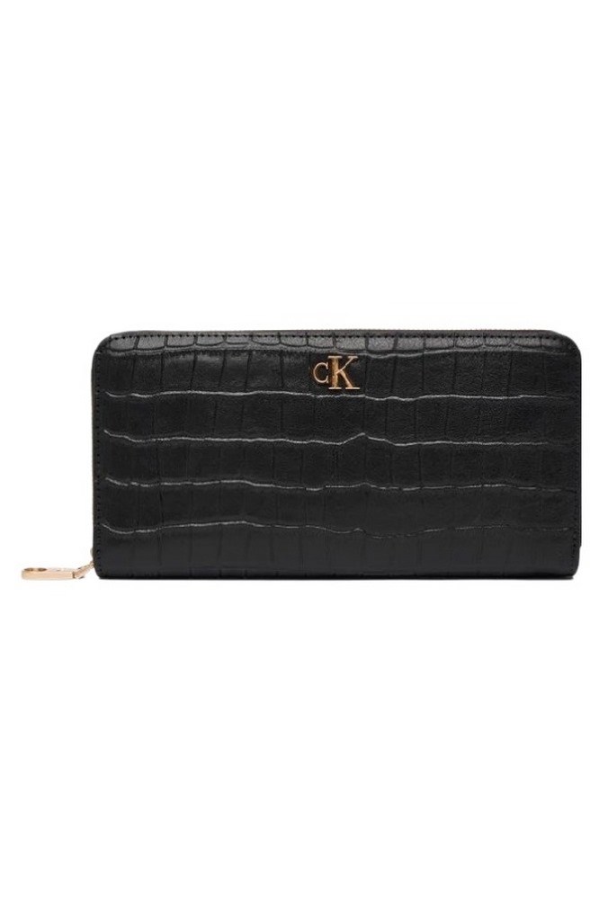 CALVIN KLEIN CROC LONG ZIP AROUND ΠΟΡΤΟΦΟΛΙ ΓΥΝΑΙΚΕΙΟ BLACK