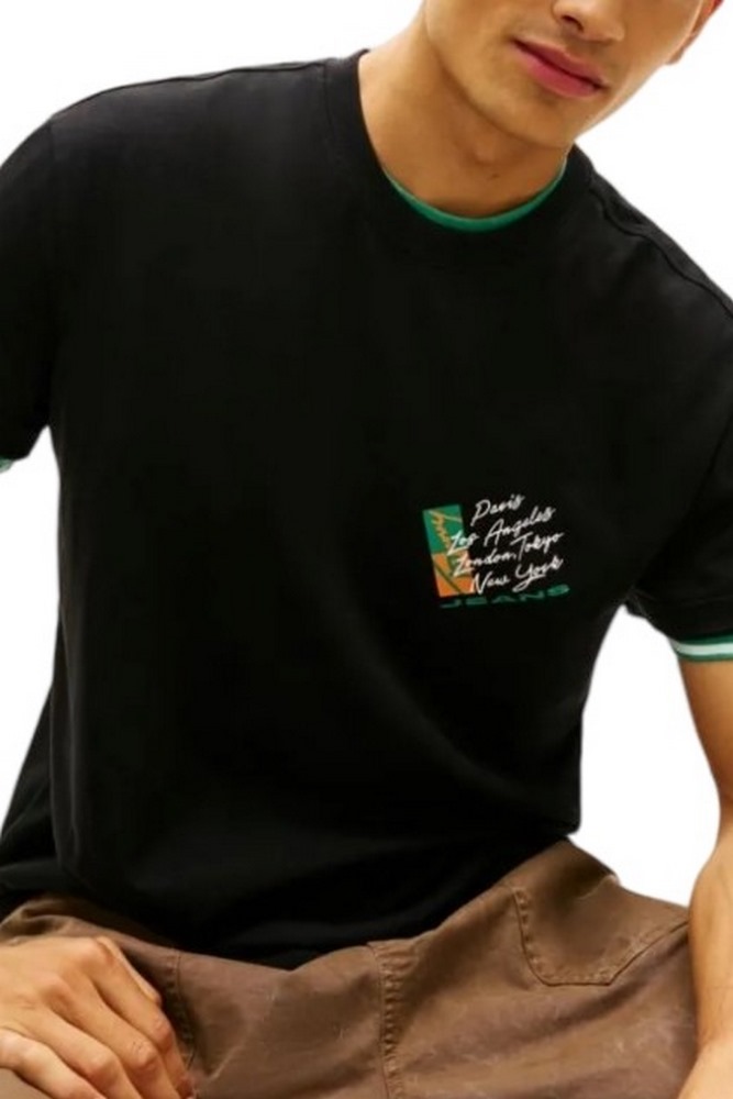 TOMMY JEANS REG SIGN SHIFT TEE EXT T-SHIRT ΜΠΛΟΥΖΑ ΑΝΔΡΙΚΗ BLACK