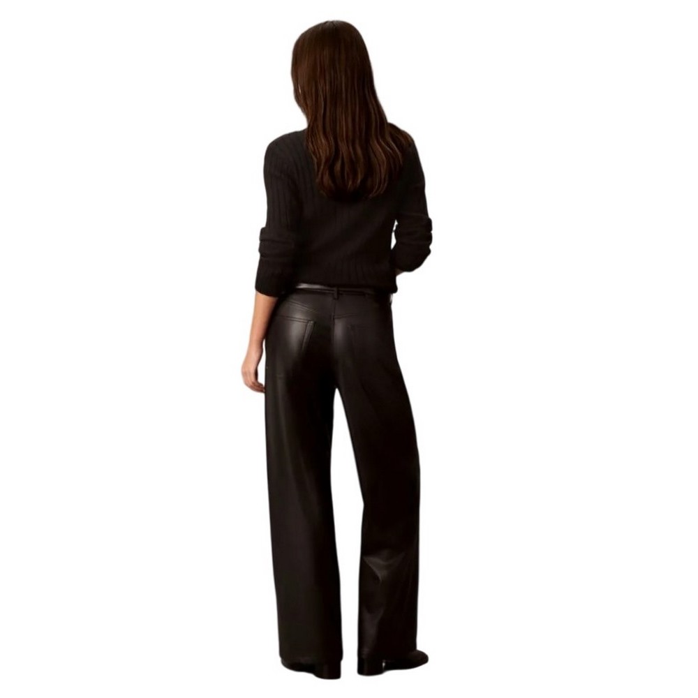CALVIN KLEIN JEANS FAUX LEATHER 5 PKT PANT ΠΑΝΤΕΛΟΝΙ ΓΥΝΑΙΚΕΙΟ BLACK