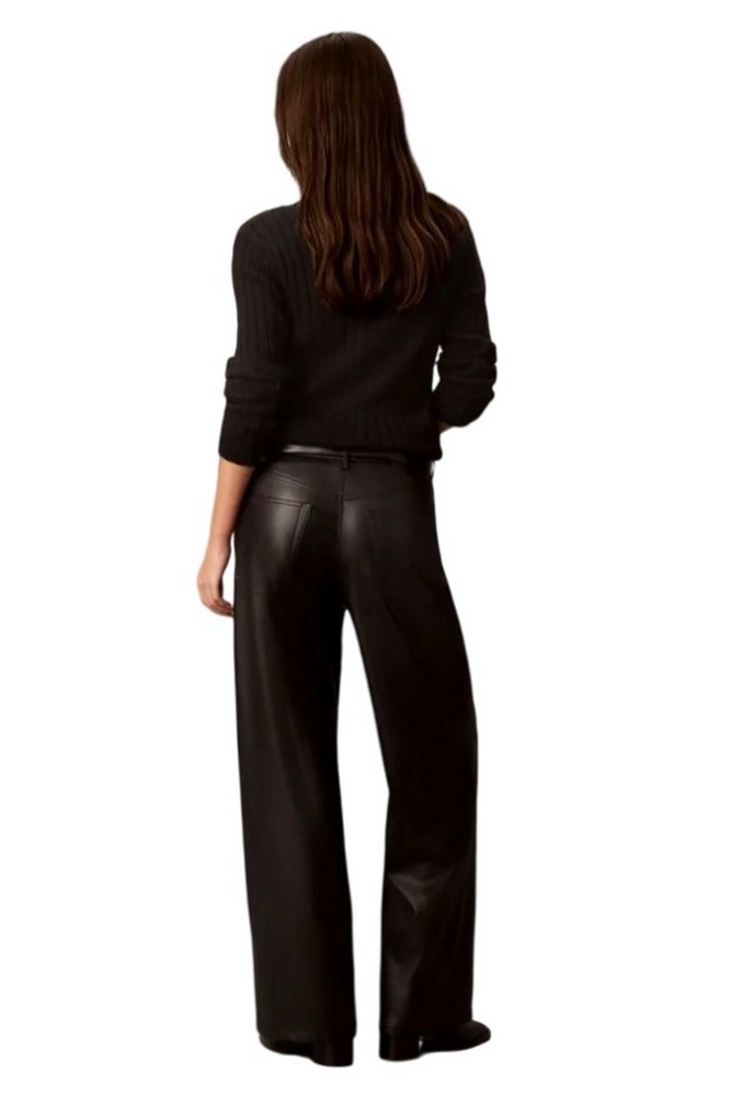 CALVIN KLEIN JEANS FAUX LEATHER 5 PKT PANT ΠΑΝΤΕΛΟΝΙ ΓΥΝΑΙΚΕΙΟ BLACK