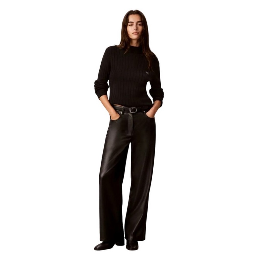 CALVIN KLEIN JEANS FAUX LEATHER 5 PKT PANT ΠΑΝΤΕΛΟΝΙ ΓΥΝΑΙΚΕΙΟ BLACK