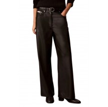 CALVIN KLEIN JEANS FAUX LEATHER 5 PKT PANT ΠΑΝΤΕΛΟΝΙ ΓΥΝΑΙΚΕΙΟ BLACK