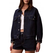 CALVIN KLEIN JEANS RELAXED TRUCKER ΤΖΙΝ ΜΠΟΥΦΑΝ ΓΥΝΑΙΚΕΙΟ DARK INDIGO