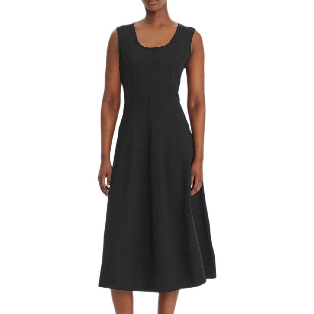 CALVIN KLEIN JEANS SL SEAM DETAIL MIDI FLARE DRESS ΦΟΡΕΜΑ ΓΥΝΑΙΚΕΙΟ BLACK