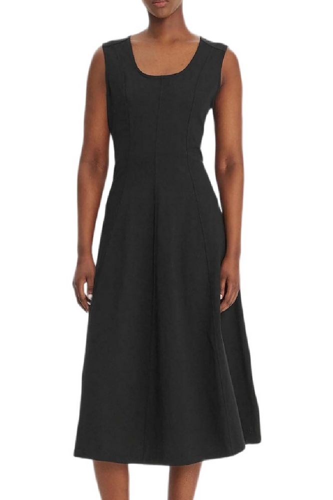 CALVIN KLEIN JEANS SL SEAM DETAIL MIDI FLARE DRESS ΦΟΡΕΜΑ ΓΥΝΑΙΚΕΙΟ BLACK