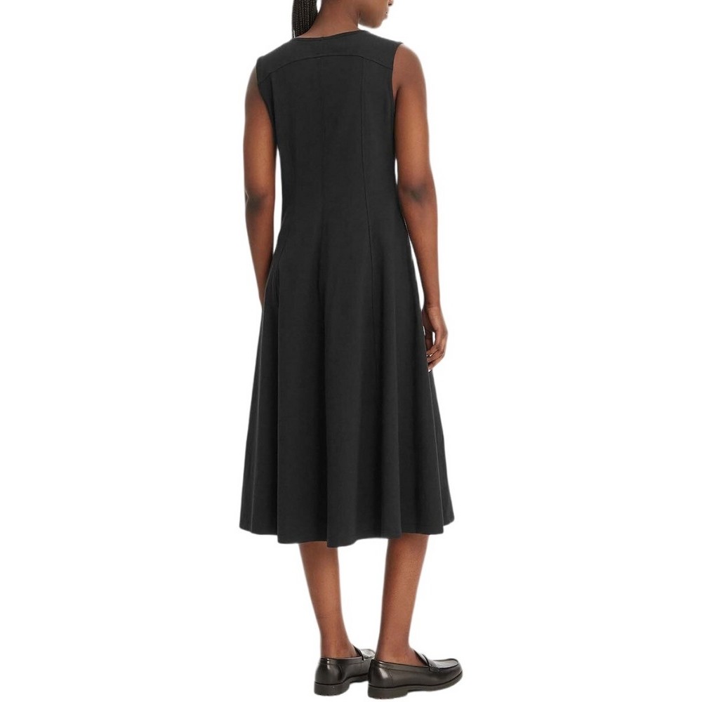 CALVIN KLEIN JEANS SL SEAM DETAIL MIDI FLARE DRESS ΦΟΡΕΜΑ ΓΥΝΑΙΚΕΙΟ BLACK