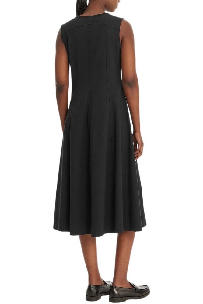 CALVIN KLEIN JEANS SL SEAM DETAIL MIDI FLARE DRESS ΦΟΡΕΜΑ ΓΥΝΑΙΚΕΙΟ BLACK