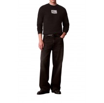 CALVIN KLEIN JEANS 350TERRY EU CLVIN BOX LOGO CN ΜΠΛΟΥΖΑ ΦΟΥΤΕΡ ΑΝΔΡΙΚΗ BLACK