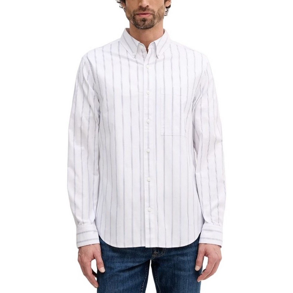 CALVIN KLEIN JEANS STRIPE OXFORD CLASSIC SHIRT ΠΟΥΚΑΜΙΣΟ ΑΝΔΡΙΚΟ WHITE