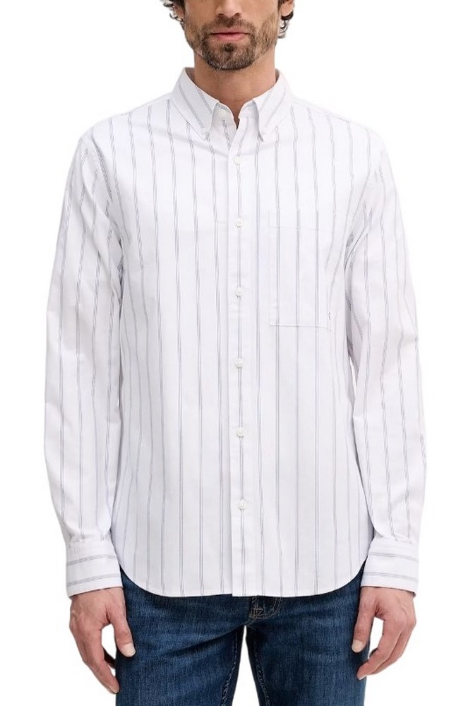 CALVIN KLEIN JEANS STRIPE OXFORD CLASSIC SHIRT ΠΟΥΚΑΜΙΣΟ ΑΝΔΡΙΚΟ WHITE