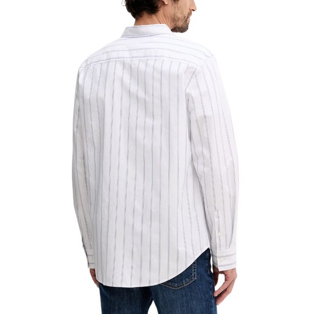CALVIN KLEIN JEANS STRIPE OXFORD CLASSIC SHIRT ΠΟΥΚΑΜΙΣΟ ΑΝΔΡΙΚΟ WHITE