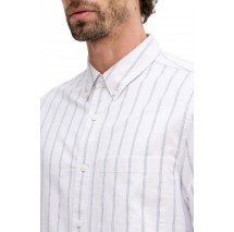 CALVIN KLEIN JEANS STRIPE OXFORD CLASSIC SHIRT ΠΟΥΚΑΜΙΣΟ ΑΝΔΡΙΚΟ WHITE