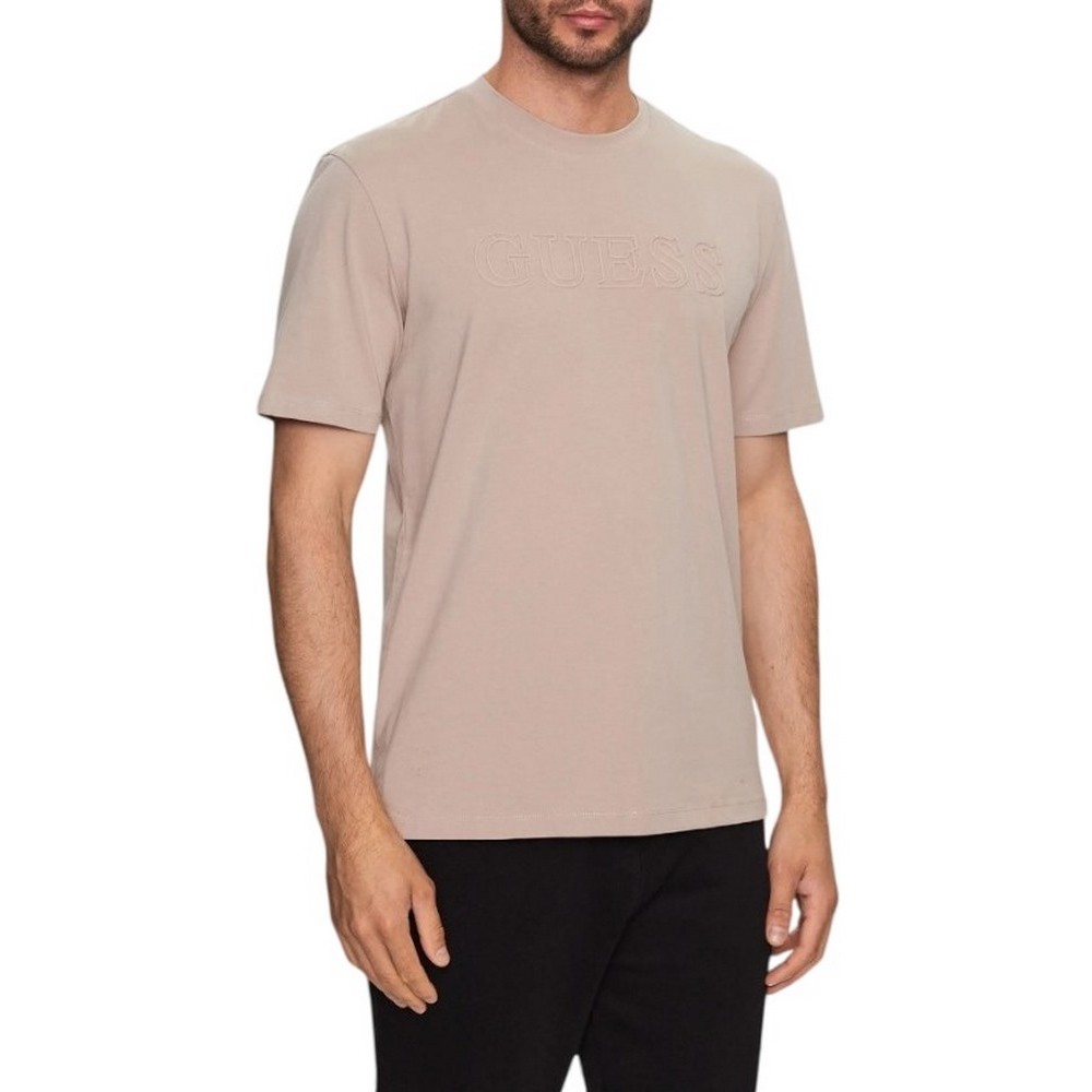 GUESS ALPHY T-SHIRT ΜΠΛΟΥΖΑ ΑΝΔΡΙΚΗ BEIGE