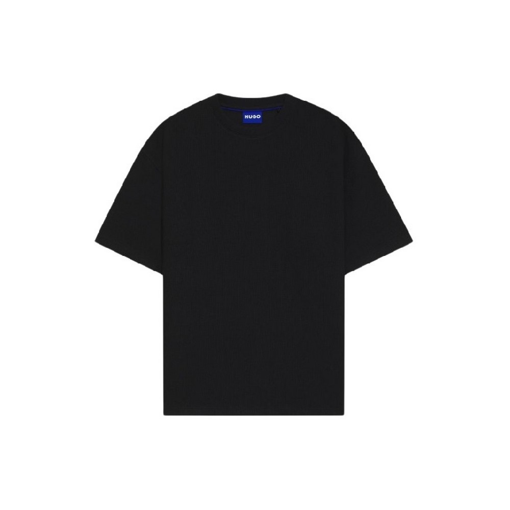 HUGO BOSS JERSEY NUWAFFLE T-SHIRT ΜΠΛΟΥΖΑ ΑΝΔΡΙΚΗ BLACK