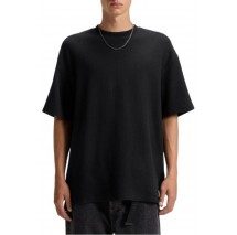 HUGO BOSS JERSEY NUWAFFLE T-SHIRT ΜΠΛΟΥΖΑ ΑΝΔΡΙΚΗ BLACK