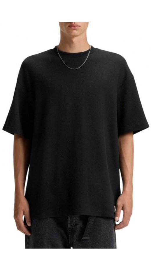 HUGO BOSS JERSEY NUWAFFLE T-SHIRT ΜΠΛΟΥΖΑ ΑΝΔΡΙΚΗ BLACK