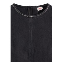 LEVIS RHINESTONE DENIM SHELL WORN IN ΤΟΠ ΜΠΛΟΥΖΑ ΓΥΝΑΙΚΕΙΑ DENIM BLACK