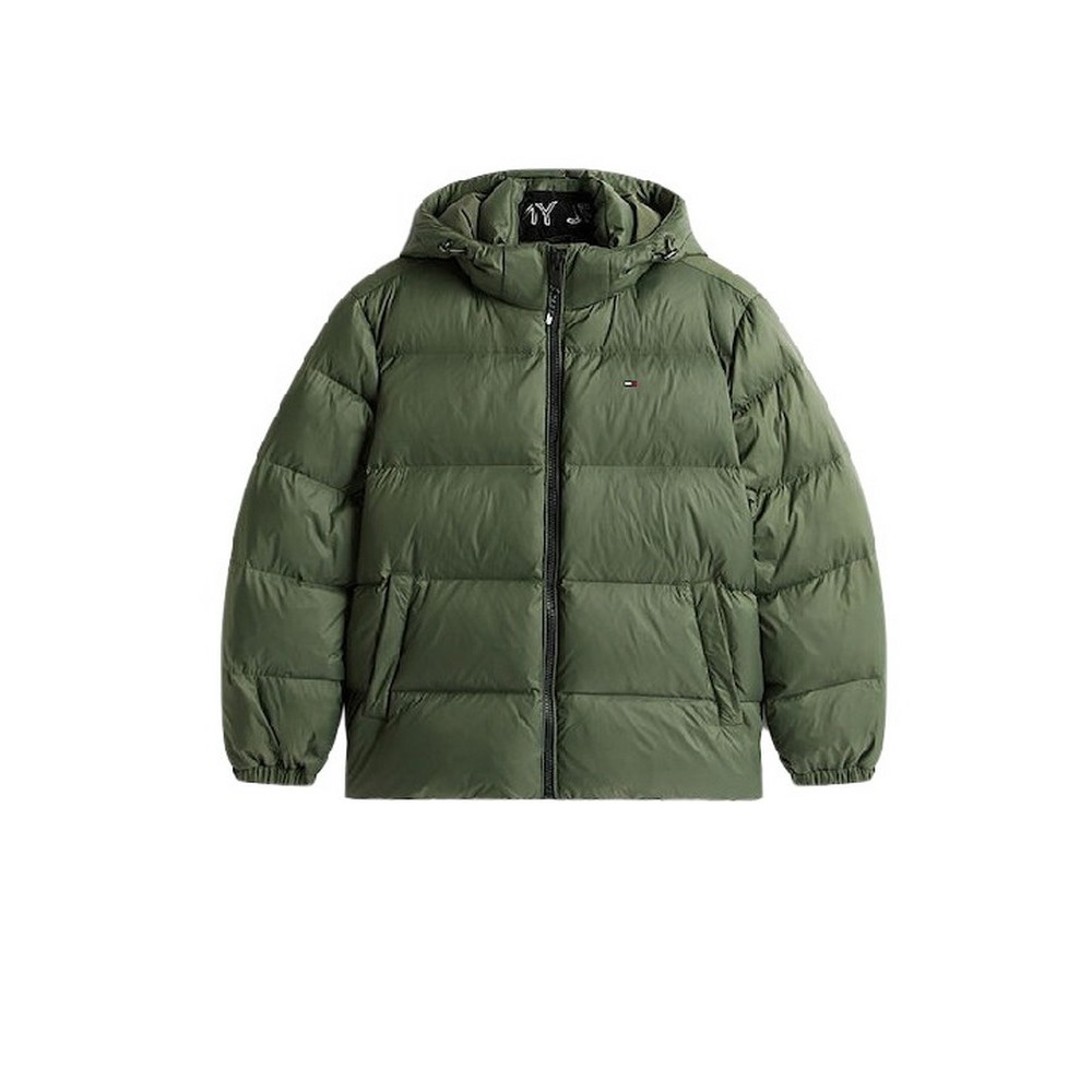 TOMMY JEANS ESSENTIAL DOWN JACKET ΜΠΟΥΦΑΝ ΑΝΔΡΙΚΟ KHAKI
