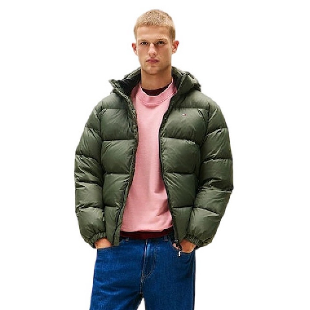 TOMMY JEANS ESSENTIAL DOWN JACKET ΜΠΟΥΦΑΝ ΑΝΔΡΙΚΟ KHAKI